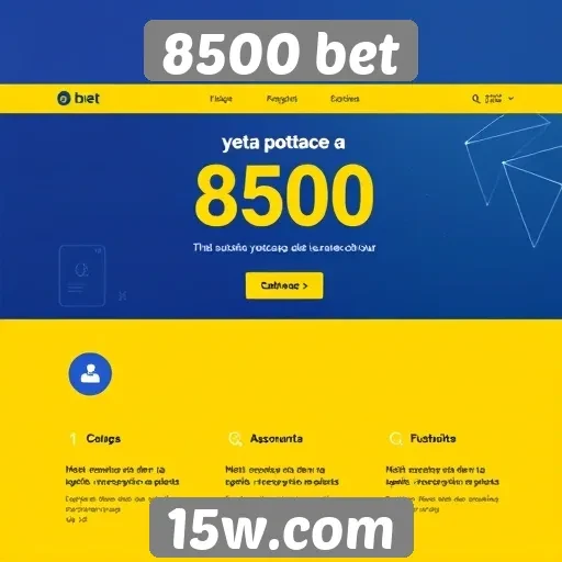 Interface do usuário do site 8500 bet avaliada